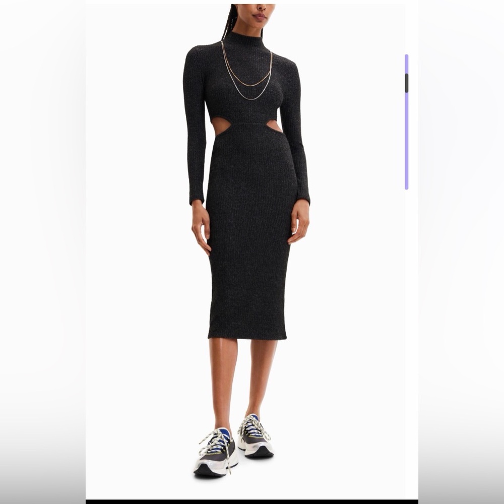 ✨Desigual (NWOT) MIDI CUT-OUT DRESS Size S✨